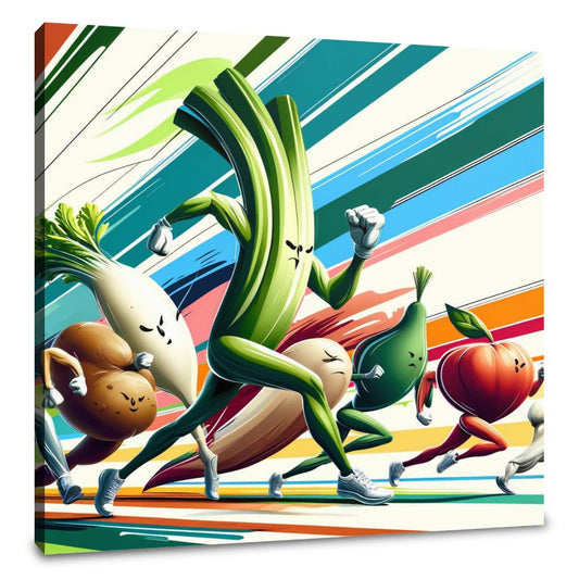 Veggie Athletes Marathon Canvas - Main Image