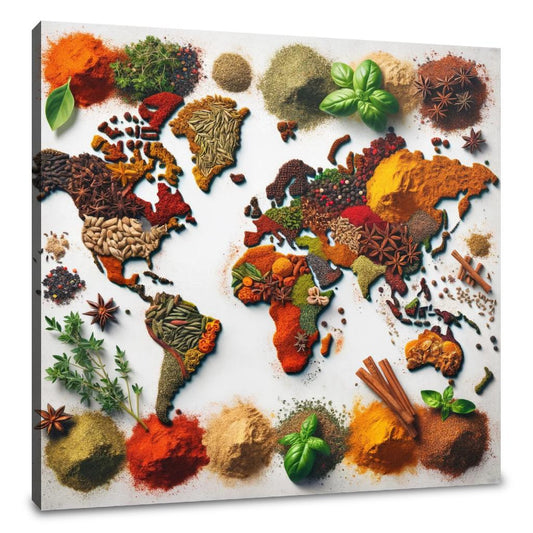 Spice World Map Canvas - Main Image