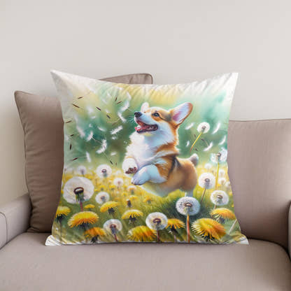 Corgi Whimsy Cotton Cushion - Secondary Image