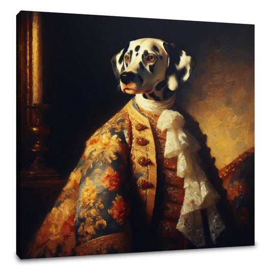 Dalmatian Royalty Golden Hour Canvas - Main Image