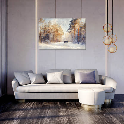 Winter Forest Walk Canvas - Secondary Image