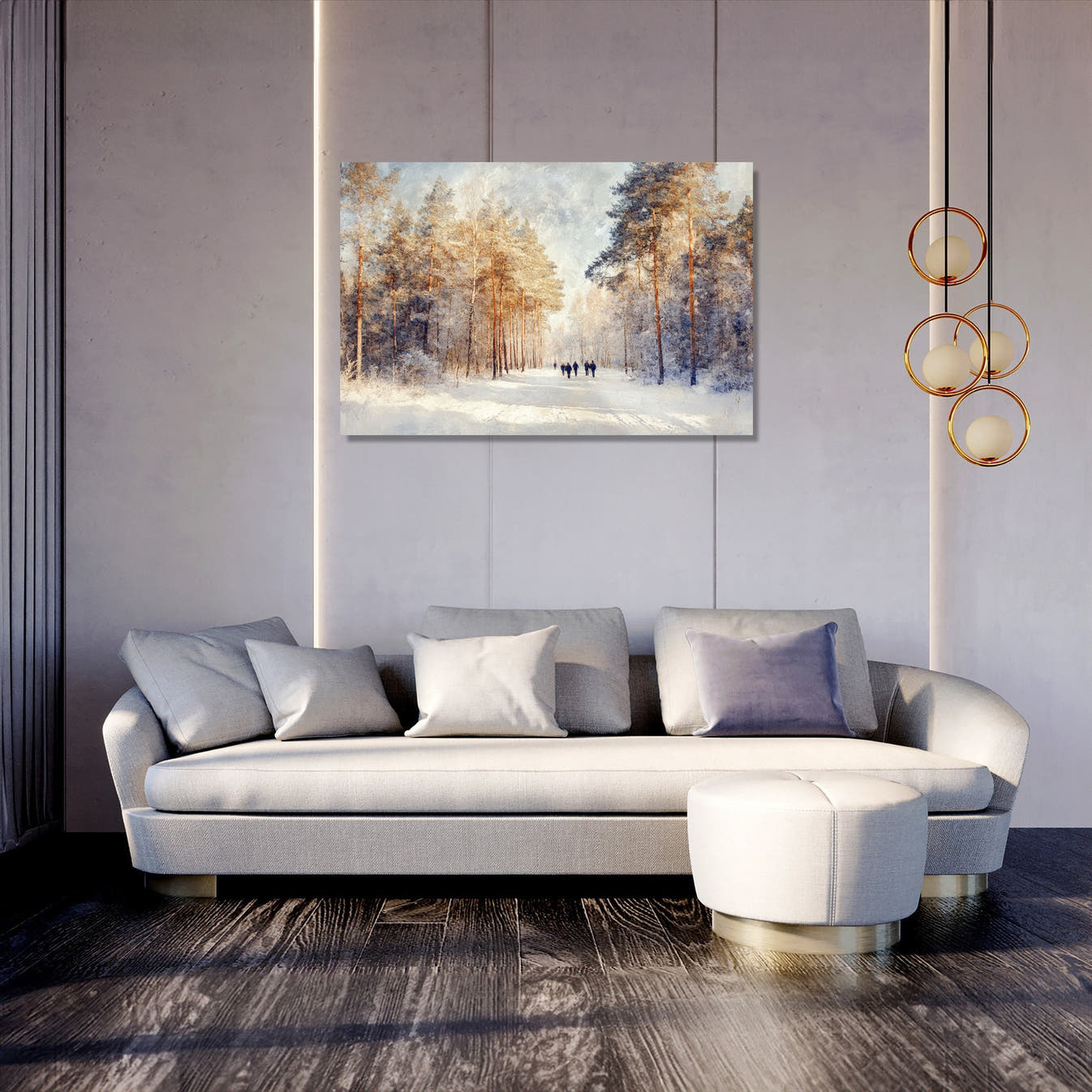 Winter Forest Walk Canvas - Secondary Image