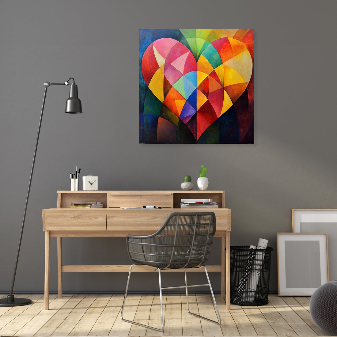 Geometric Heart Canvas - Secondary Image 5