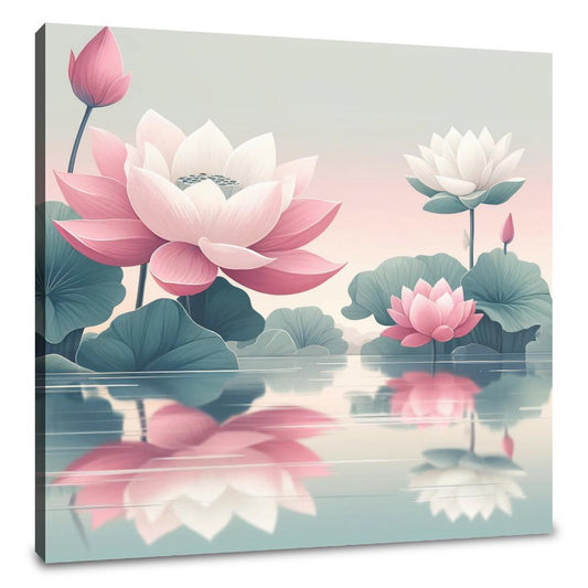 Lotus Pond Harmony Canvas - Main Image