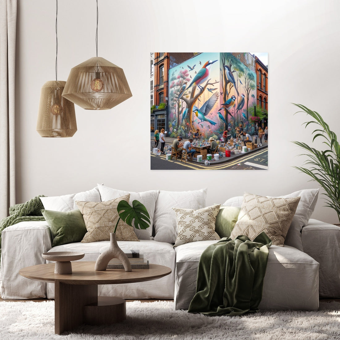 Urban Nature Mural Canvas - Secondary Image 2