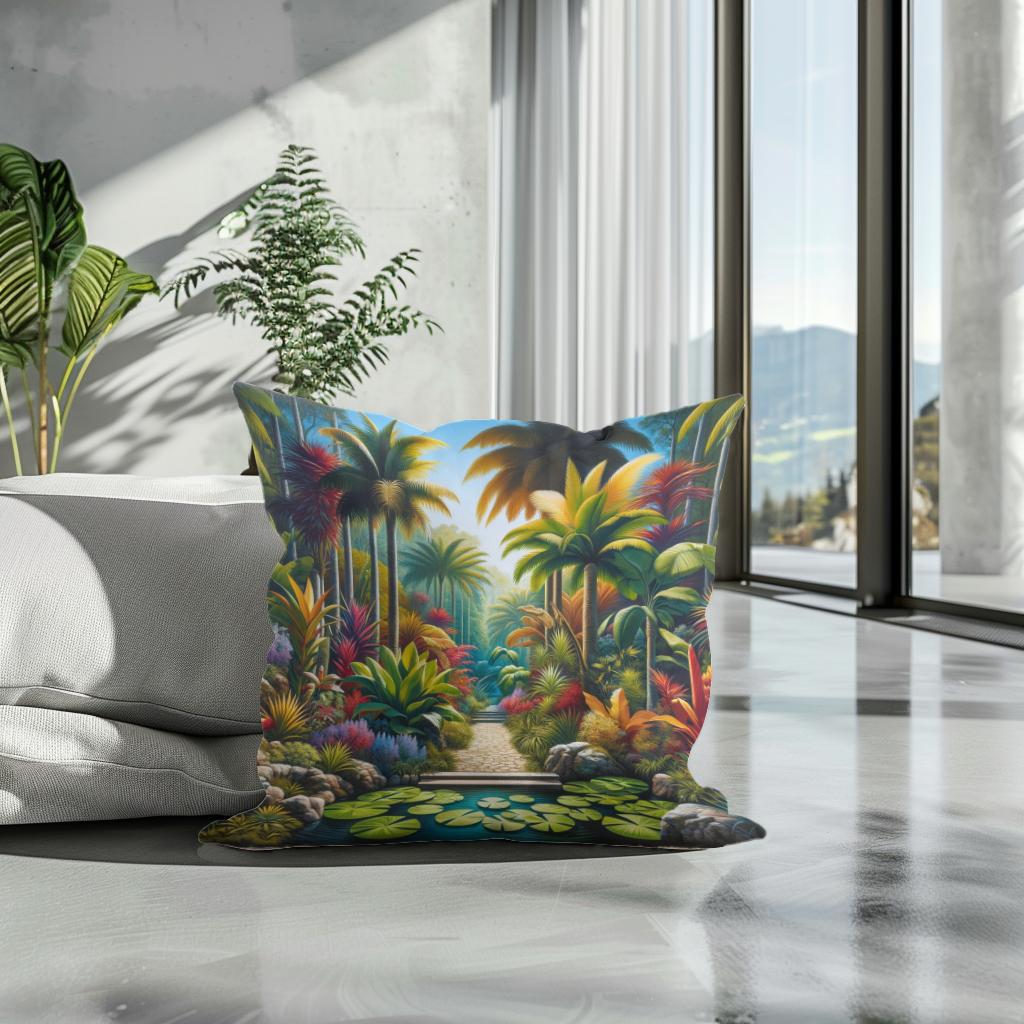 Tropical Oasis Cotton Cushion - Secondary Image 3