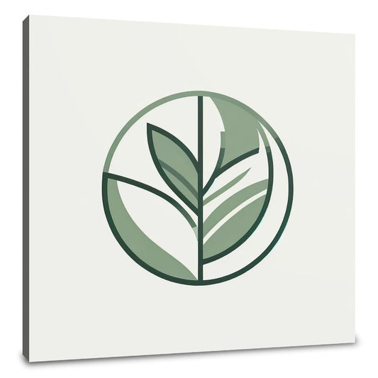 Geometric Leaf Canvas - Main Image