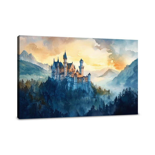 Enigmatic Sunset Castle Canvas - Main Image