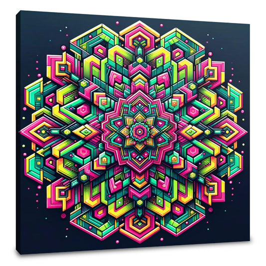 Neon Hexa-Diamond Canvas - Main Image