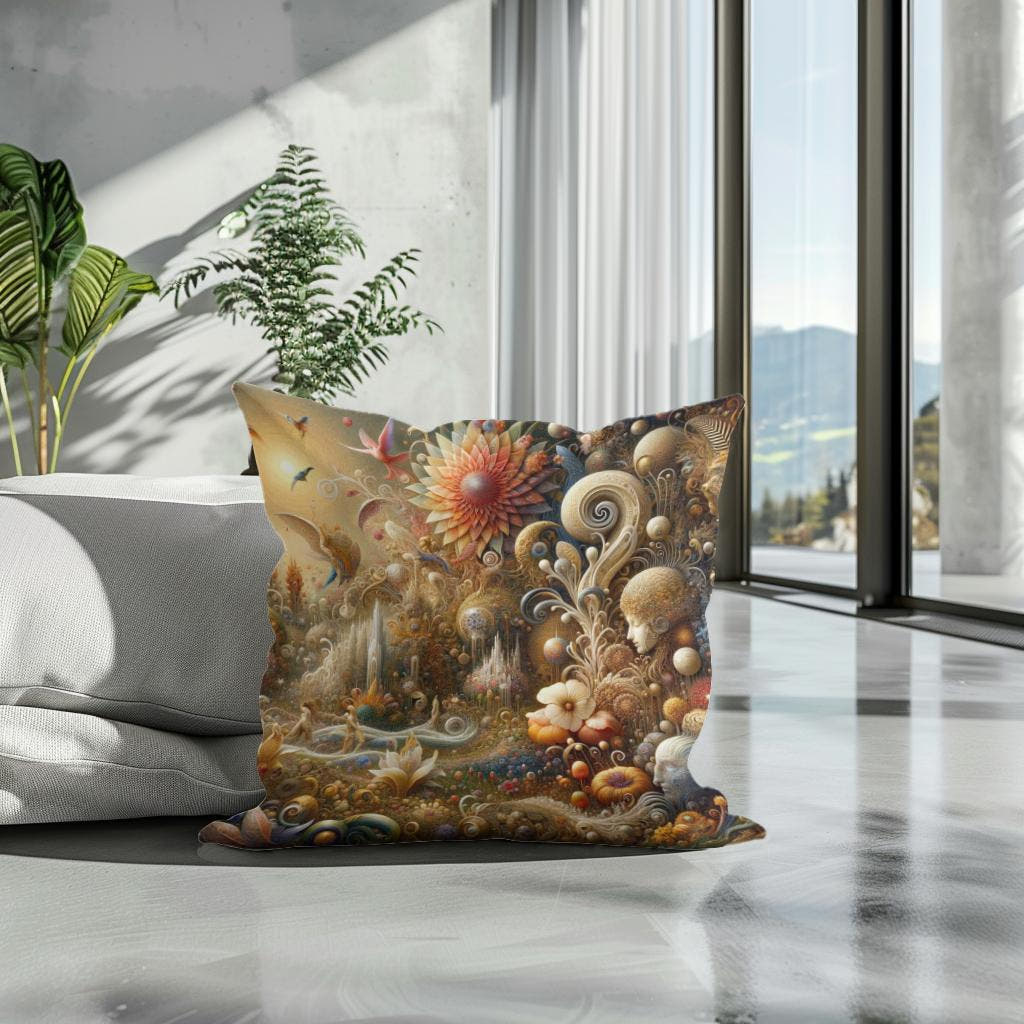 Mystical Garden Dream Cotton Cushion - Secondary Image 3