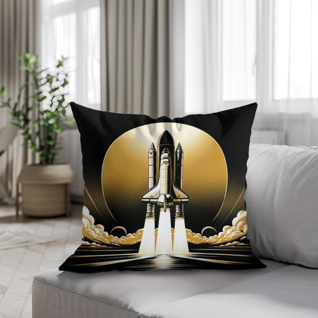 Golden Ascent Odyssey Cotton Cushion - Secondary Image 4