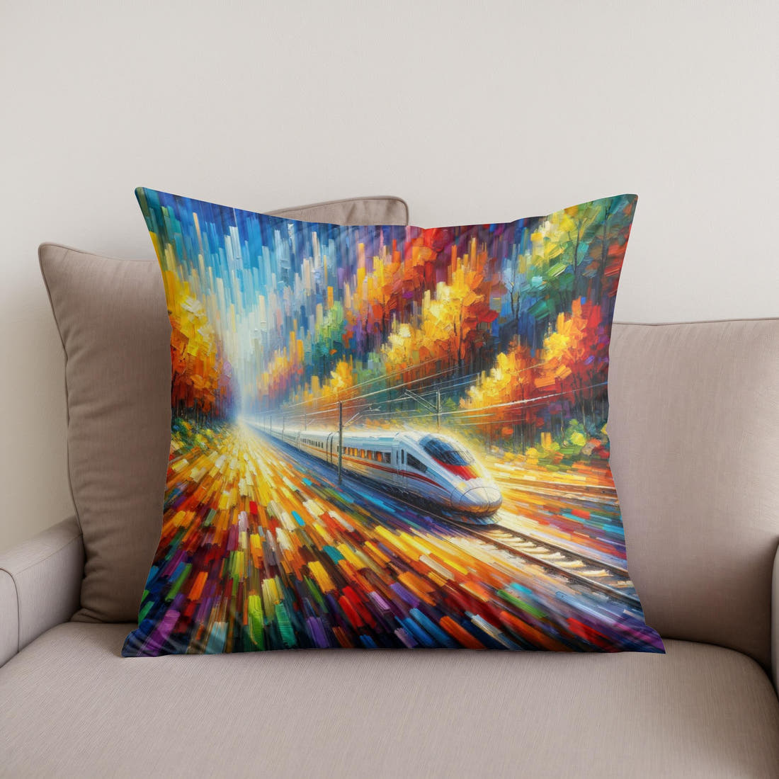 Autumn Express Cotton Cushion - Secondary Image