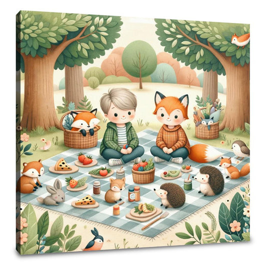 Woodland Picnic Canvas - Main Image