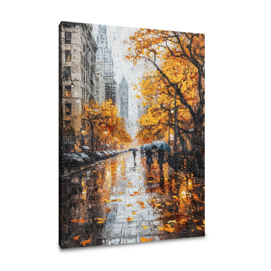 Autumn Rain City Canvas - Main Image