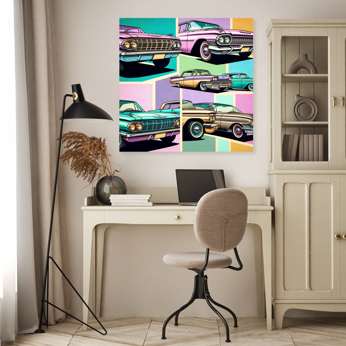 Pastel Pop Motors Canvas - Secondary Image 4