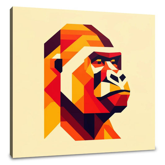Geometric Gorilla Canvas - Main Image