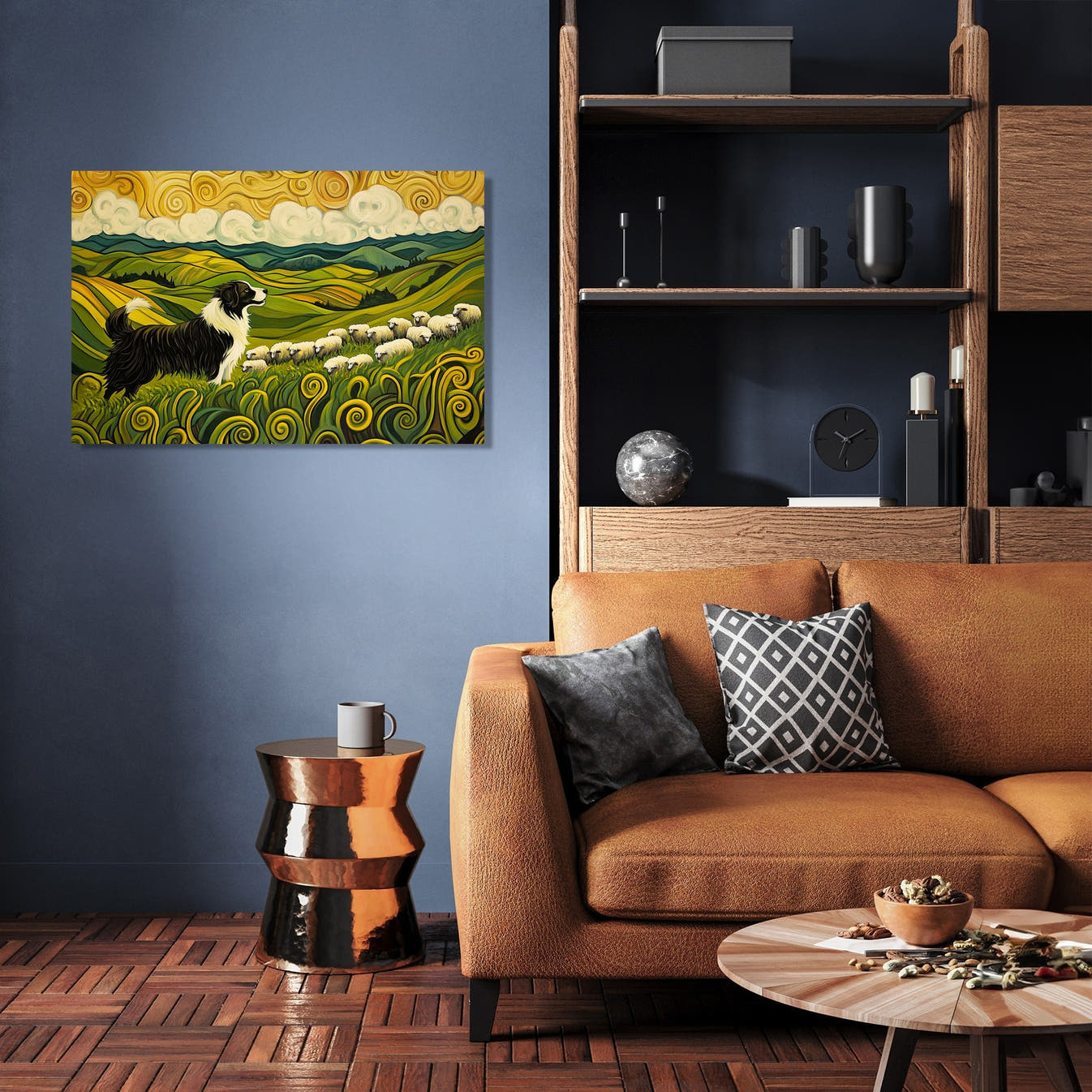 Energetic Border Collie Canvas - Secondary Image 3