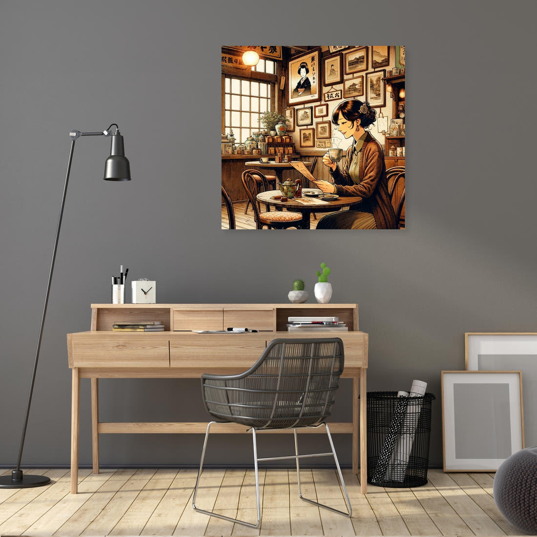Nostalgic Café Moment Canvas - Secondary Image 5