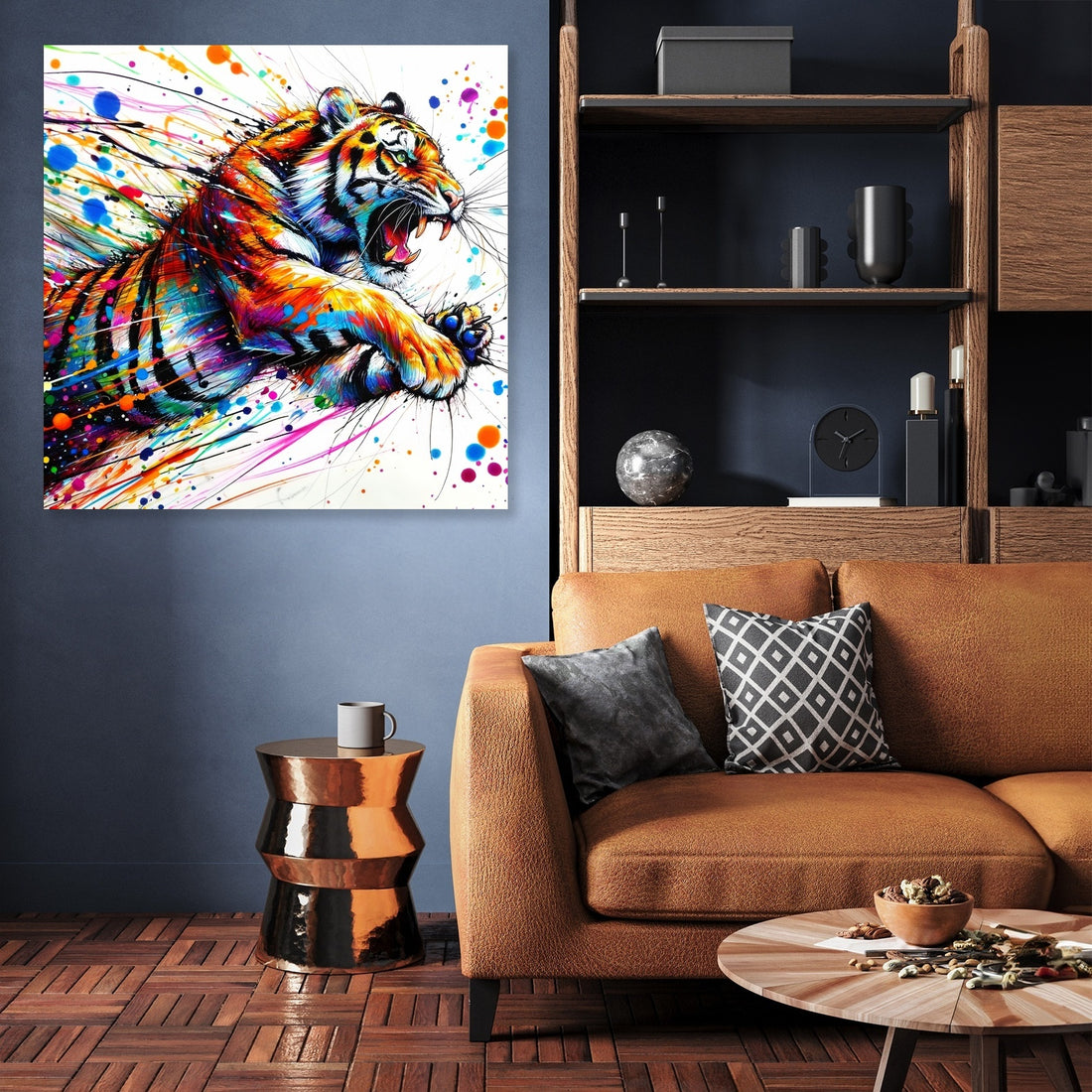 Dynamic Tiger Leap Canvas - Secondary Image 3