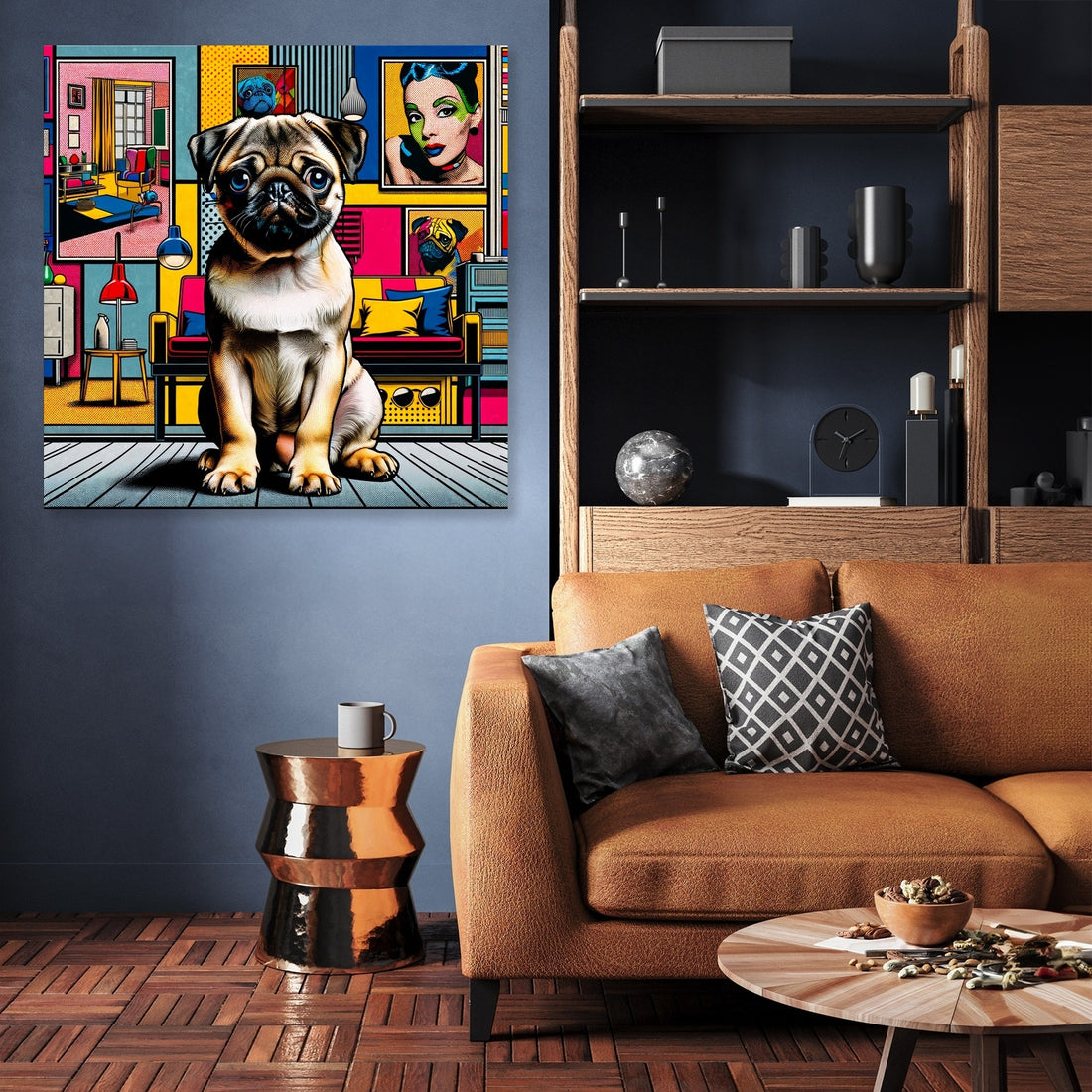 Pop Art Pug Canvas - Secondary Image 3