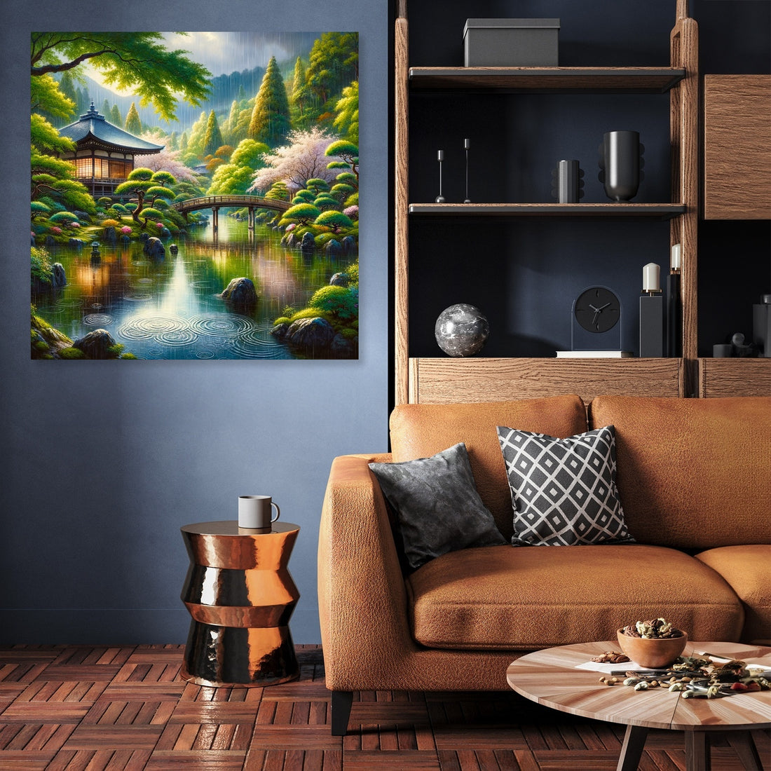 Rainy Kyoto Garden Canvas - Secondary Image 3