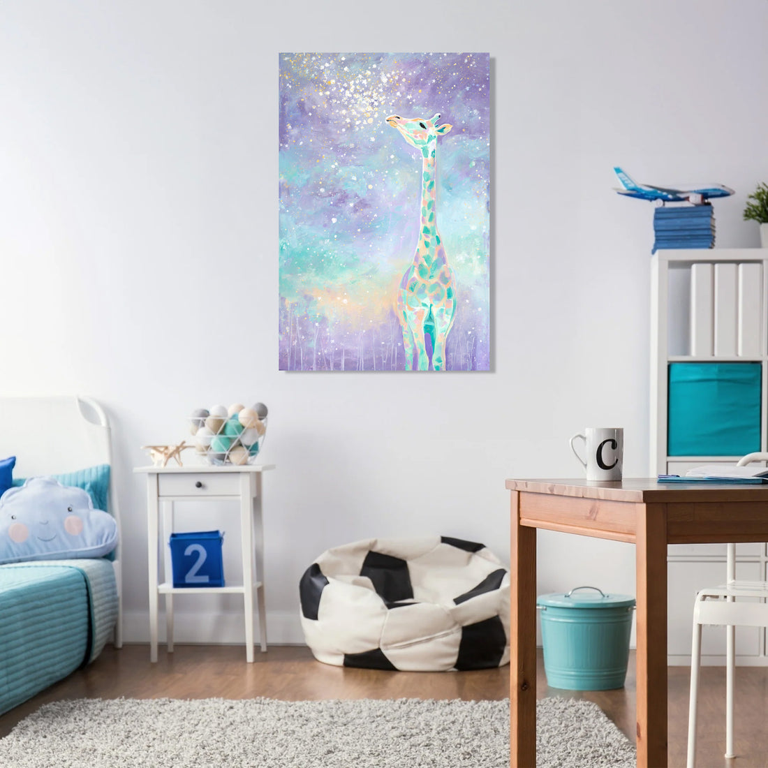 Giraffe Starry Dreams Canvas - Secondary Image 2