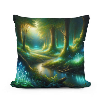 Enchanted Glade Forest Cotton Cushion - Main Image