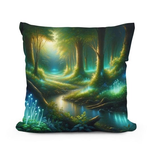 Enchanted Glade Forest Cotton Cushion - Main Image