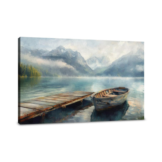 Wooden Boat Serenity Canvas - Main Image