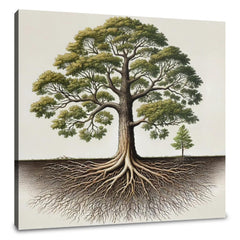 Elegant Tree Botanical Canvas - Main Image