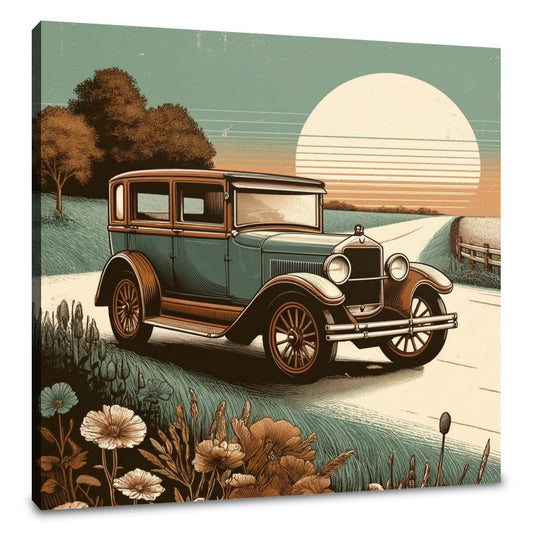 Vintage Roadside Charm Canvas - Main Image