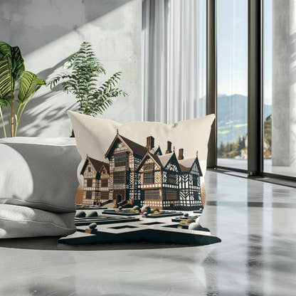 Liverpool Speke Hall Minimalist Harmony Cotton Cushion - Secondary Image 3