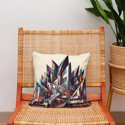 Edinburgh Scottish Parliament Abstract Vision Cotton Cushion - Secondary Image 2