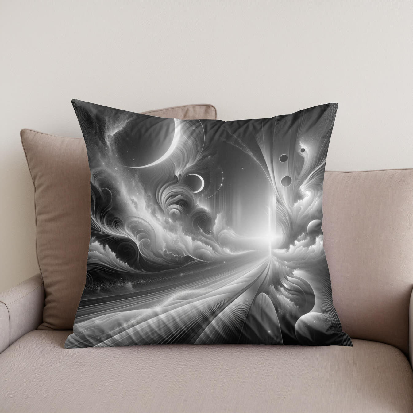 Silver Dreamworld Cotton Cushion - Secondary Image