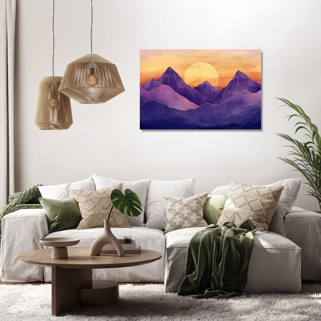 Mountain Sunset Serenity Canvas - Secondary Image 2