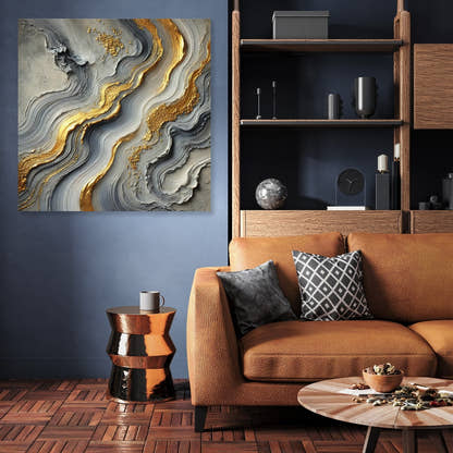 Golden Elegance Flow Canvas - Secondary Image 3