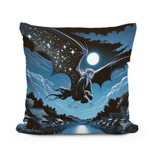 Nocturnal Grace Cotton Cushion - Main Image