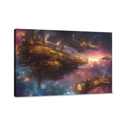 Steampunk Starship Canvas - Main Image