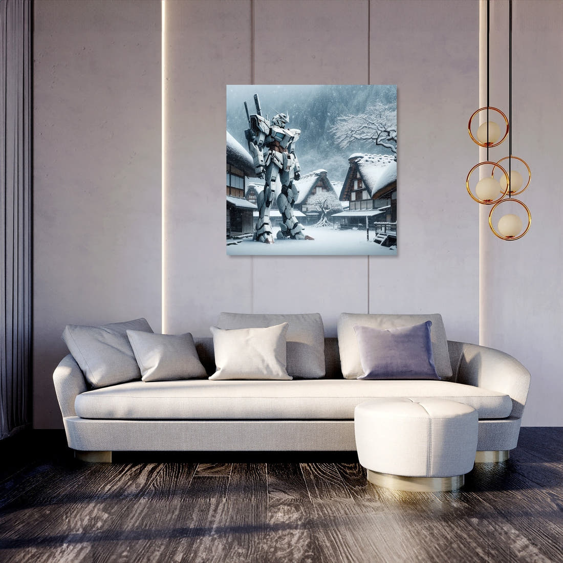 Lost Mecha in Snow Canvas - Secondary Image