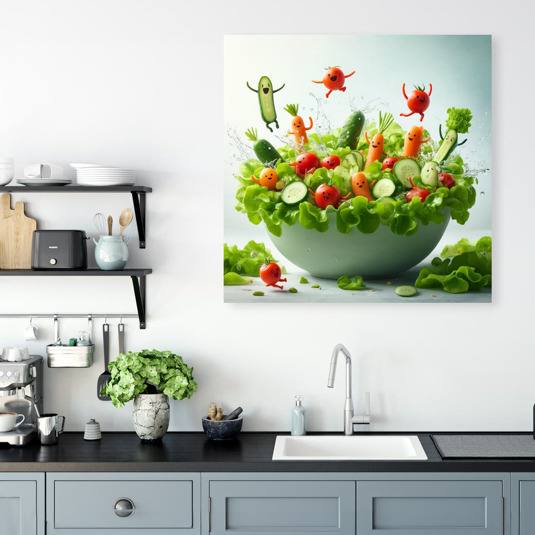 Salad Bowl Swim Party Canvas - Secondary Image 3
