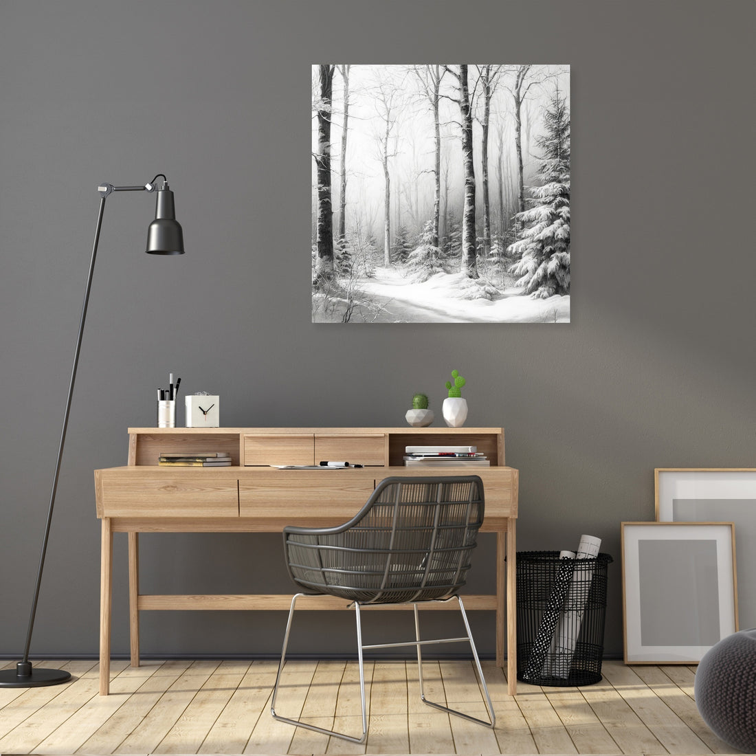 Winter's Quiet Sketch Canvas - Secondary Image 5