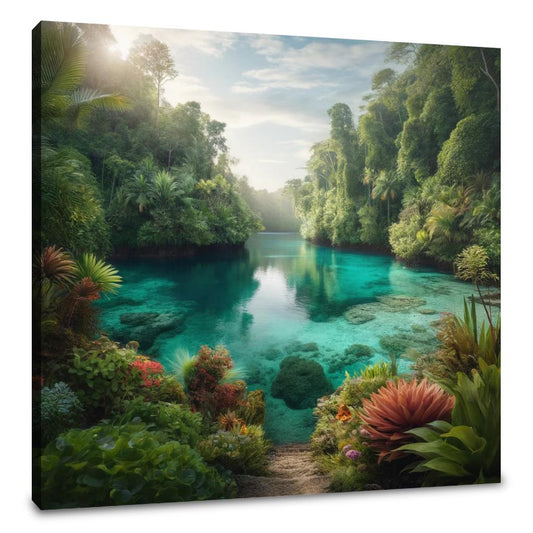 Hidden Paradise Lagoon Canvas - Main Image
