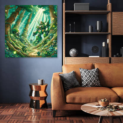Enchanted Mecha Forest Canvas - Secondary Image 3