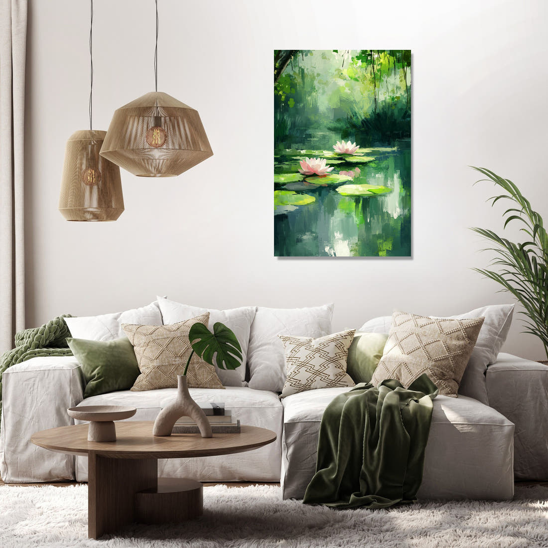 Tranquil Lilies Canvas - Secondary Image 2