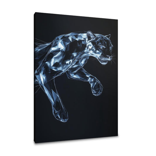 Geometric Panther Motion Canvas - Main Image