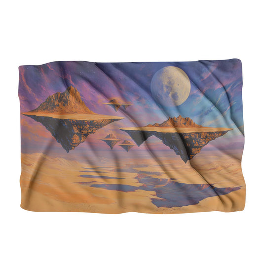 Floating Desert Moon Blanket - Main Image