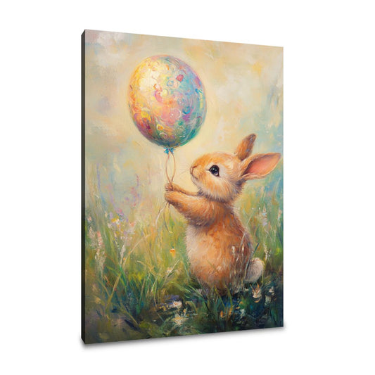 Bunny's Easter Balloon Canvas - Main Image