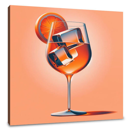 Aperol Spritz Minimalist Interpretation Canvas - Main Image