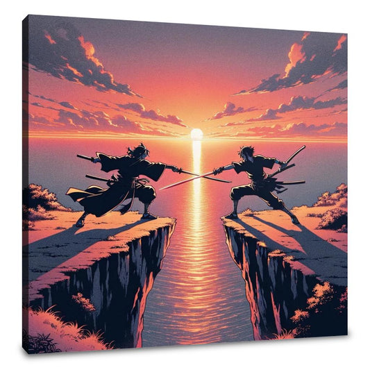 Sunset Sword Duel Canvas - Main Image
