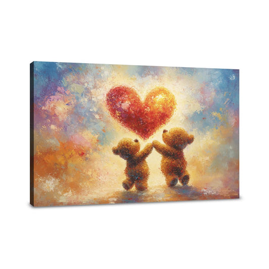 Dancing Teddy Bears Canvas - Main Image